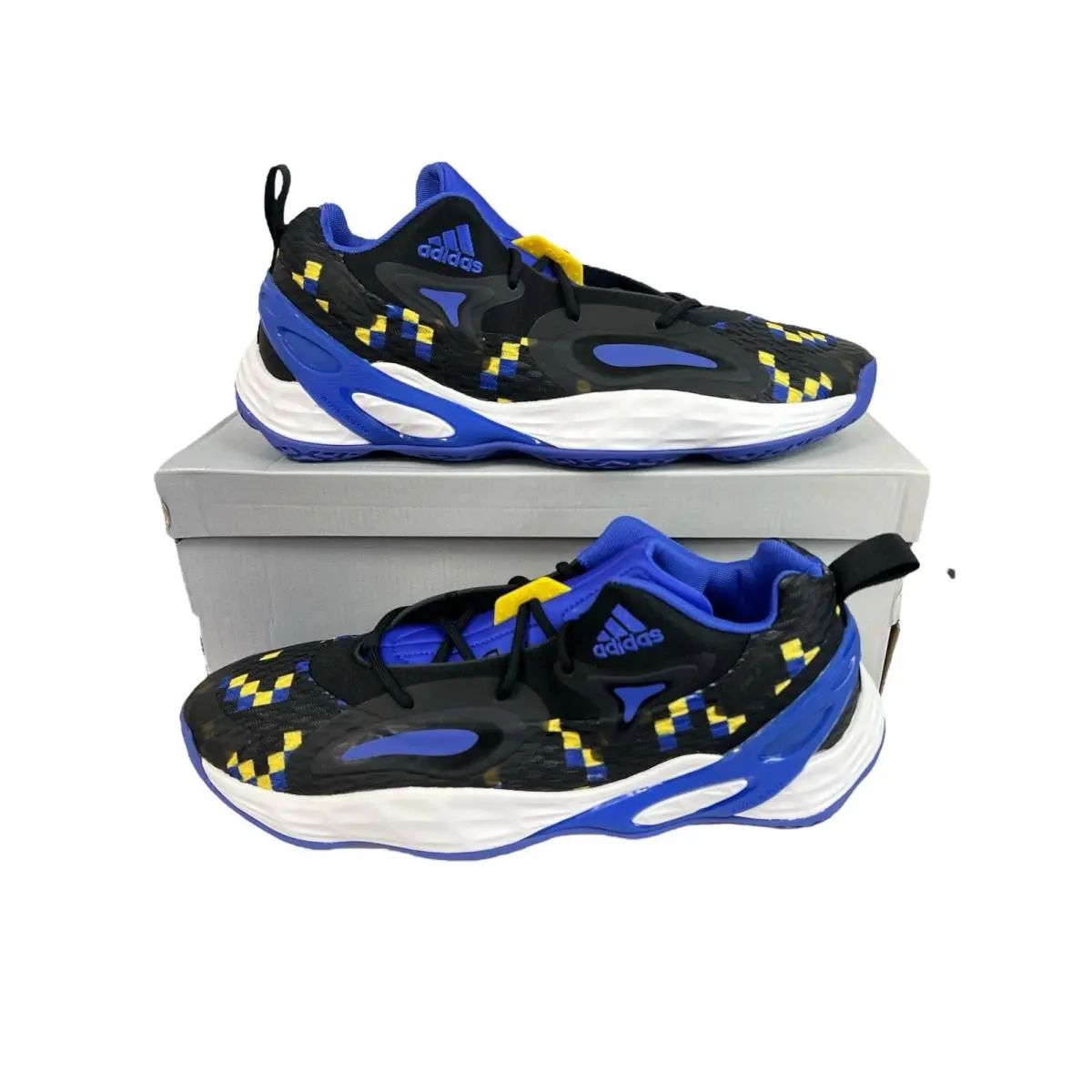 Exhibit A Black/blue/yellow/white Basketball Sneaker H69008 Mens Size 12 by Adidas
