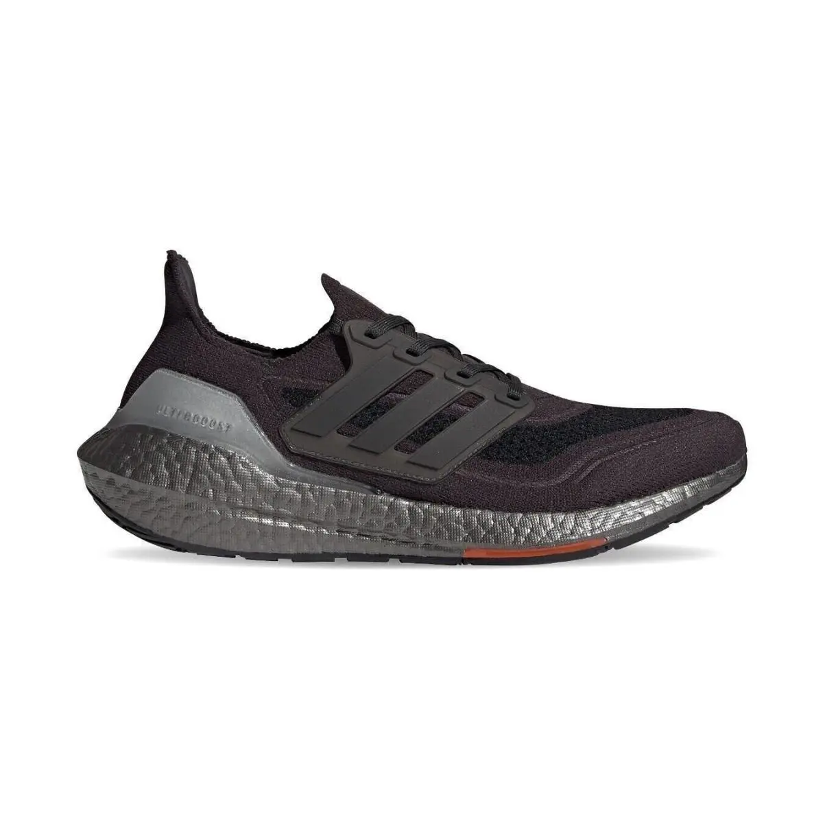Men`s Adidas Ultraboost 21 Running Shoes Carbon Black / Solar Red Sz 8 FY3952 - Black