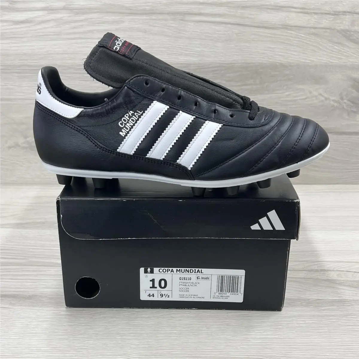 Copa Mundial Soccer Cleats Black White 015110 Mens Size 10 by Adidas