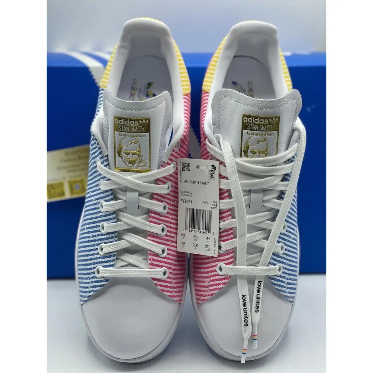 Adidas shoes - STAN SMITH PRIDE - STAN SMITH PRIDE - FY9021 - Footwear White/Pink/Ray Blue 3