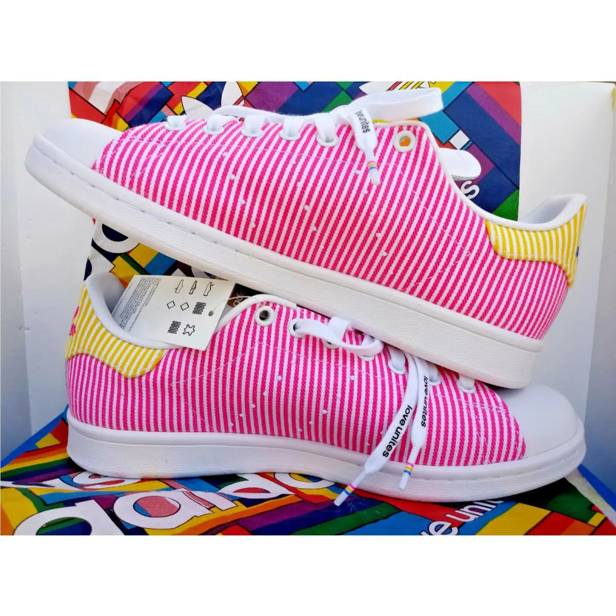 Adidas shoes - STAN SMITH PRIDE - STAN SMITH PRIDE - FY9021 - WHITE/PINK/BLUE 3