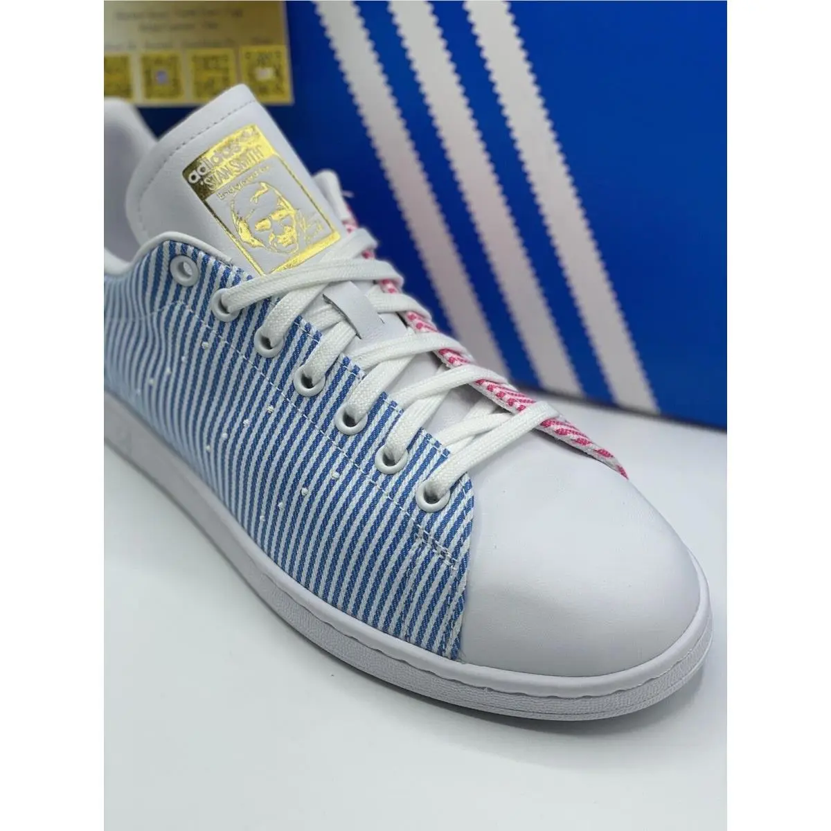 Adidas shoes - STAN SMITH PRIDE - STAN SMITH PRIDE - FY9021 - Footwear White/Pink/Ray Blue 0