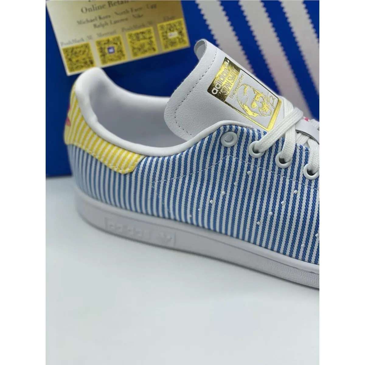 Adidas shoes - STAN SMITH PRIDE - STAN SMITH PRIDE - FY9021 - Footwear White/Pink/Ray Blue 1
