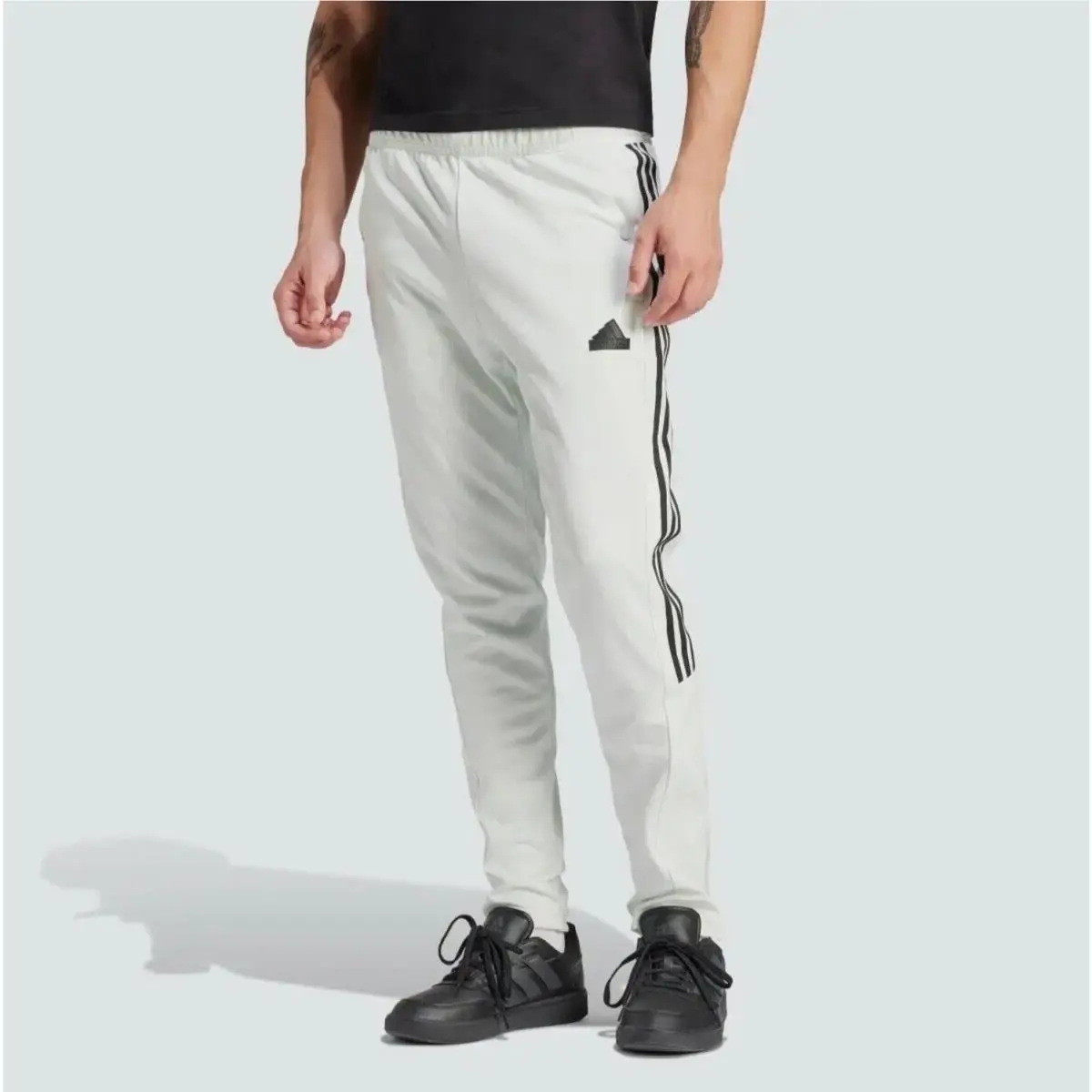 Vintage Rare Tiro Material Mix Pants Track Bottoms IW3583 Silver Black by Adidas