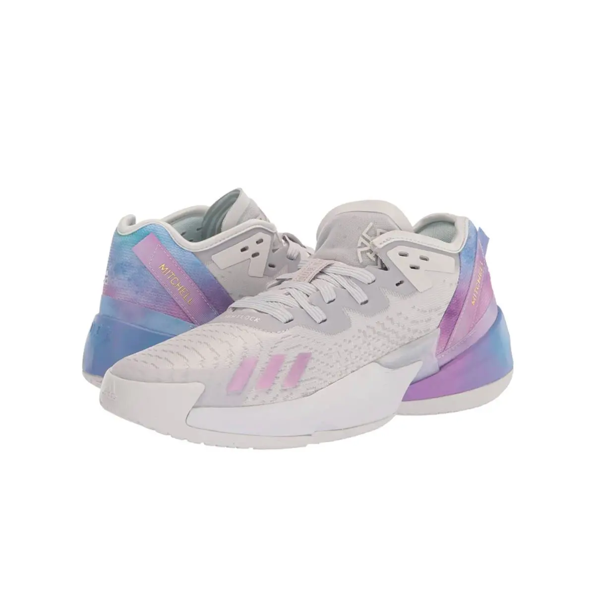 Adidas D.o.n. Issue 4 Men`s Bball Shoes Dark Grey/bliss Lilac/grey Sz: 13.5