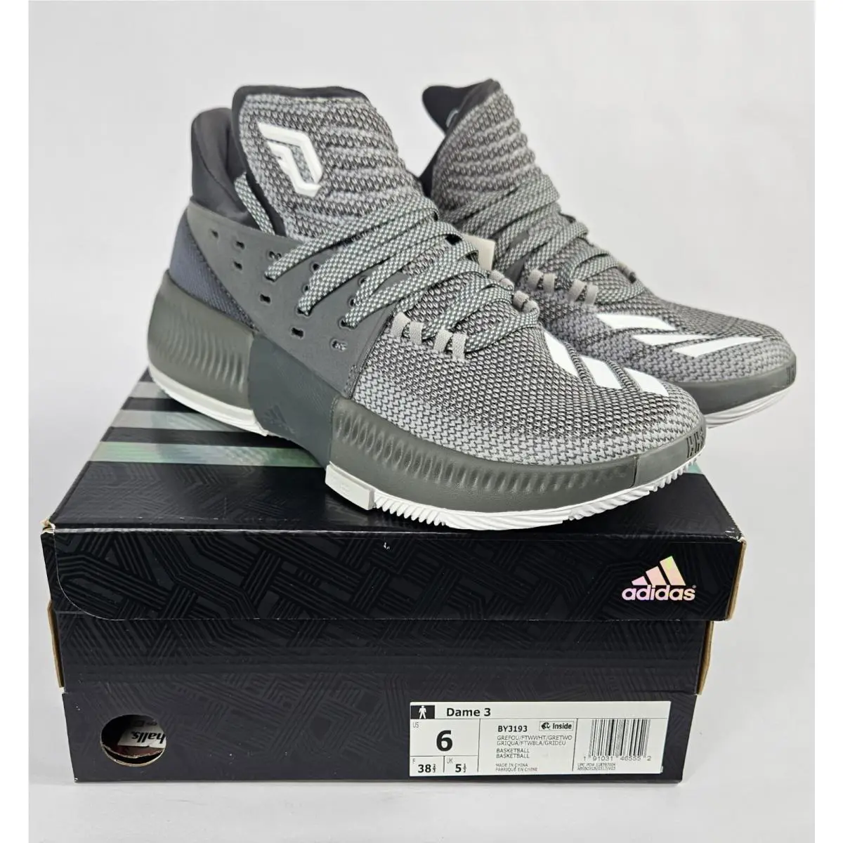 Adidas shoes - adidas Dame 3 - Dame - BY3193 - Gray (UPC: 191031465552) 8