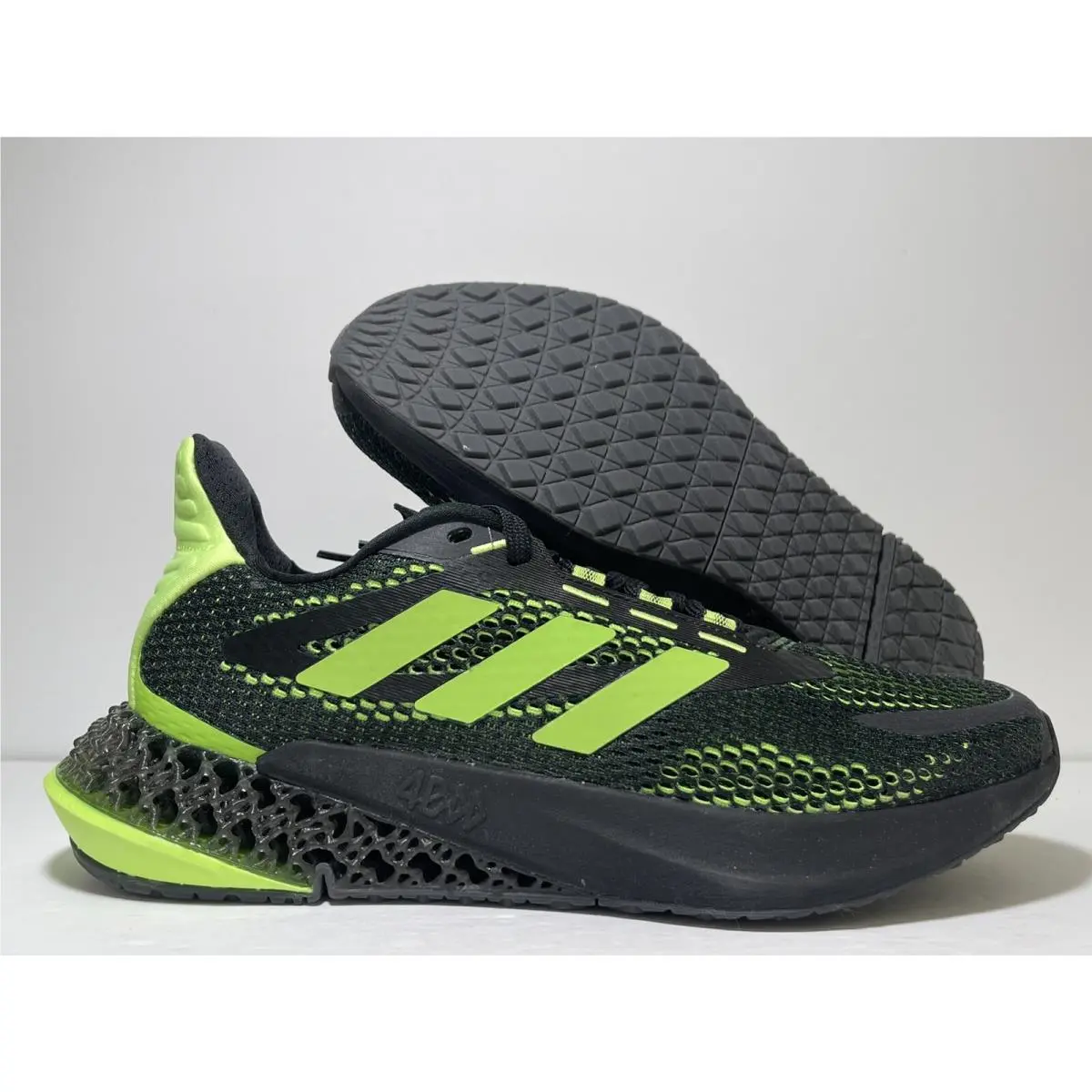 Adidas 4DFWD Pulse Black Signal Green Carbon Running Shoes Men US 8.5 UK 8