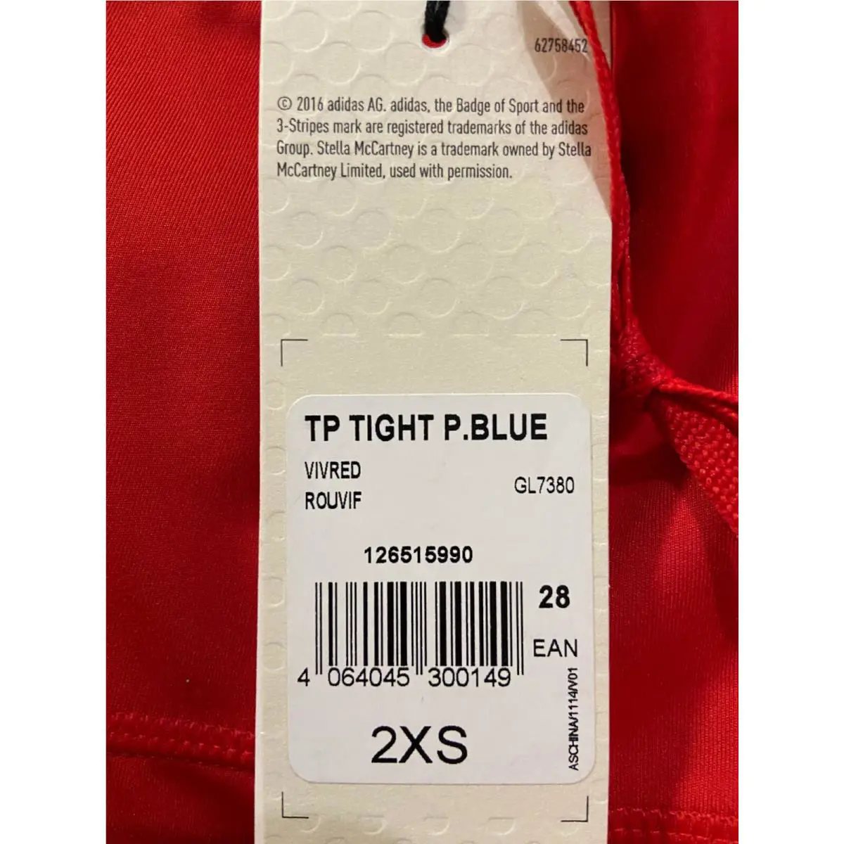 Adidas clothing - Red (UPC: 4064045300217) 8