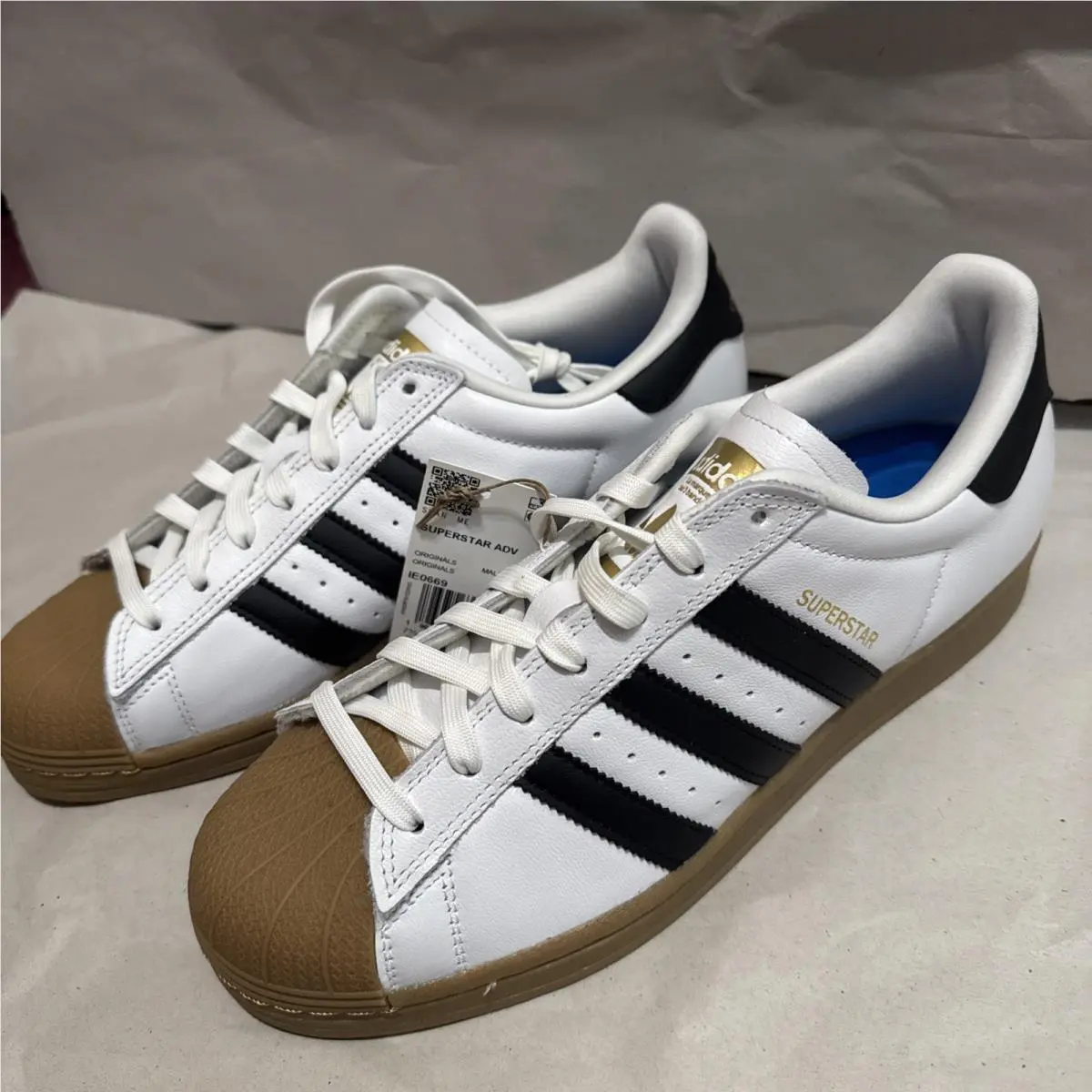 Adidas Superstar Adv `white Black Gum` IE0669 US 8