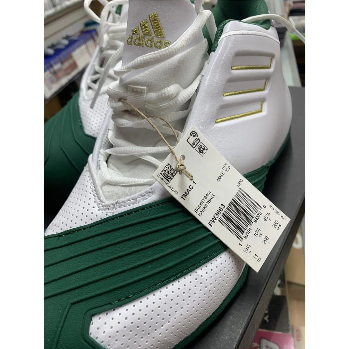 Adidas shoes - adidas T-Mac 1 - FW3663 - White Green Gold 1
