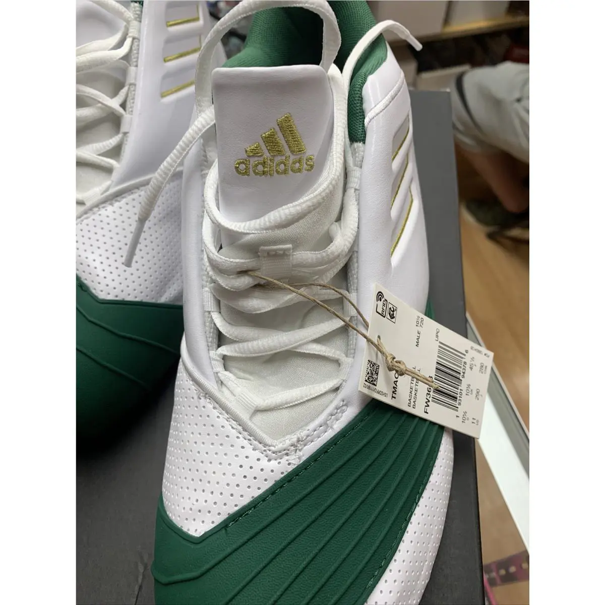 Adidas shoes - adidas T-Mac 1 - FW3663 - White Green Gold 2