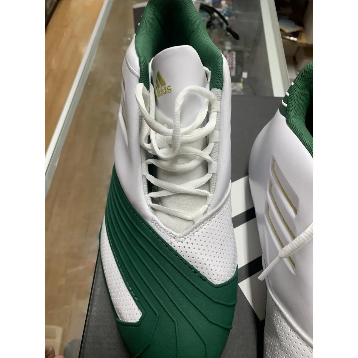 Adidas shoes - adidas T-Mac 1 - FW3663 - White Green Gold 3