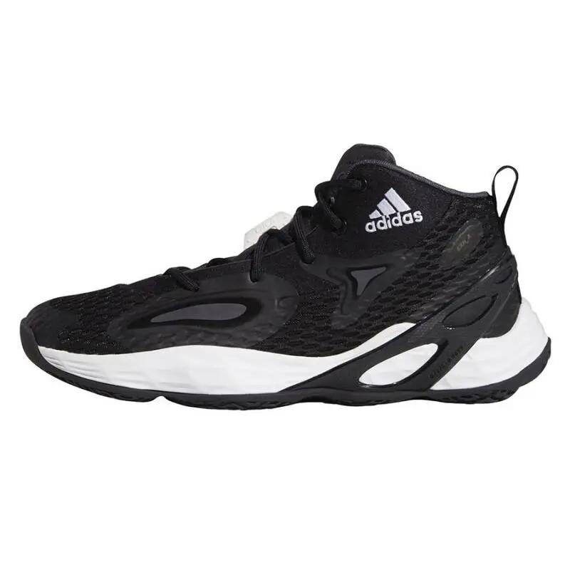 Men  Exhibit A Mid Basketball Shoes Sneakers Size 10 Black White H67747 by Adidas