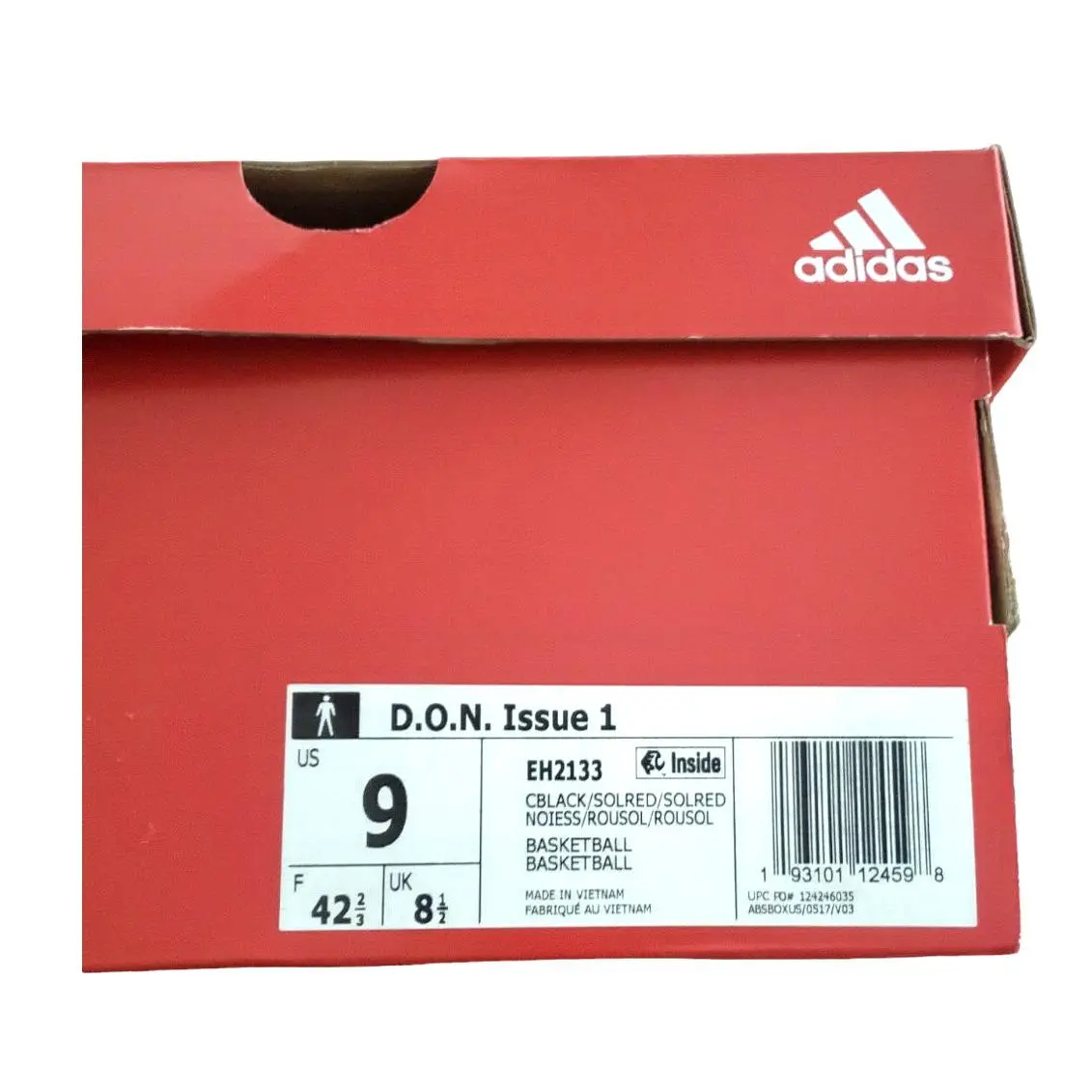 Adidas shoes - EH2133 - 12459 - Core Black / Solar Red (UPC: 193101124598) 4