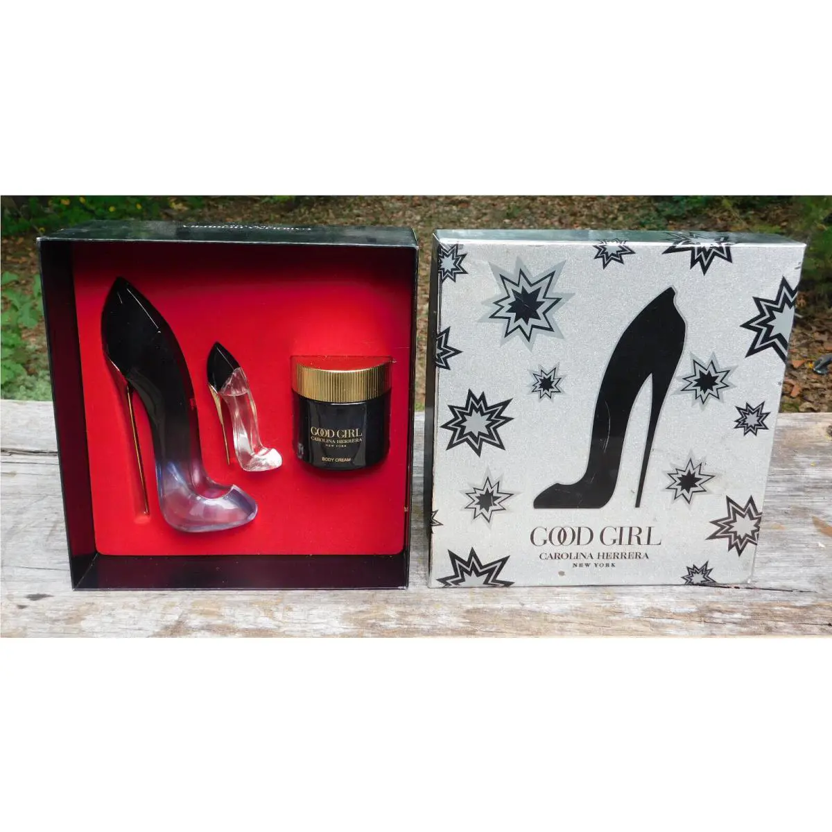 Good Girl Carolina Herrera 3 Piece Gift Set with Body Cream Jar Gift Box