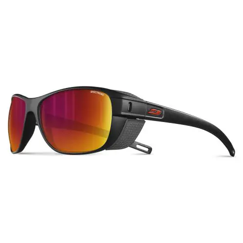 Julbo Camino Sunglasses Large Black Frame Red Mirror Lens Spectron 3 Vlt 13%