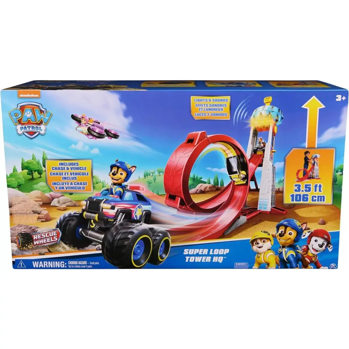 Paw Patrol 6069672 Rescue Wheels Super Loop Tower HQ with Light Sound