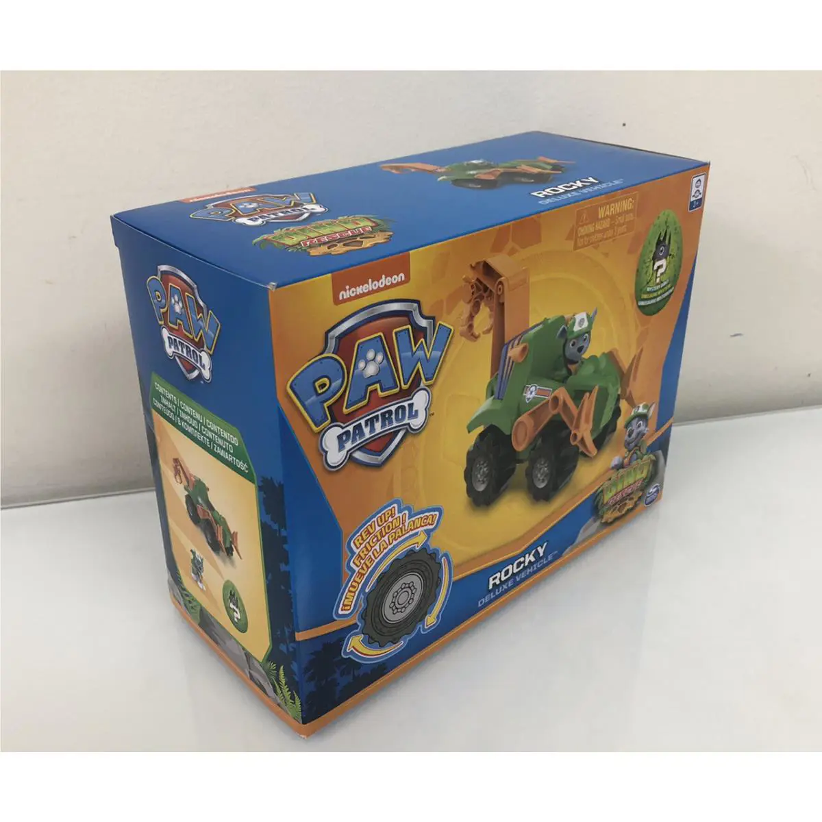 Paw Patrol Dino Rescue Rocky Deluxe Rev Up Vehicle Mystery Figure Toy Htf
