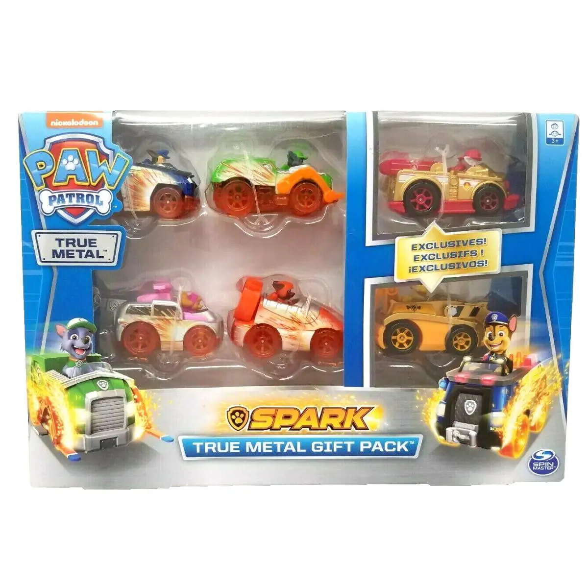 Paw Patrol True Metal Spark Toy Vehicle Set Of 6 Vhtf