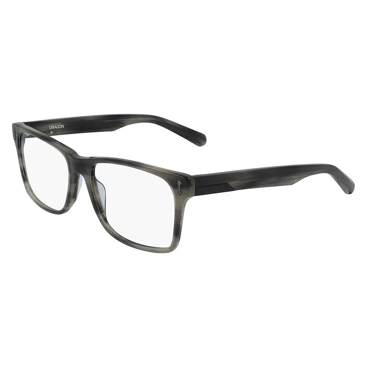 Dragon DR132 Spencer Eyeglasses Men Smoke Horn Rectangle 53mm - Frame: Smoke Horn, Lens: Demo