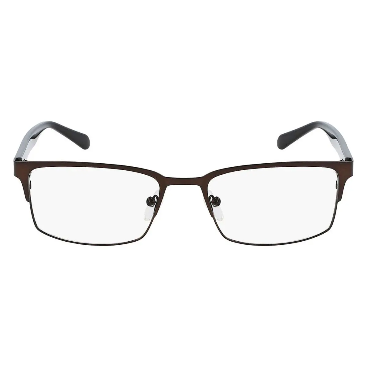 Dragon DR139 Ben Eyeglasses Men Dark Satin Brown Rectangle 53 - Frame: Dark Satin Brown, Lens: Demo
