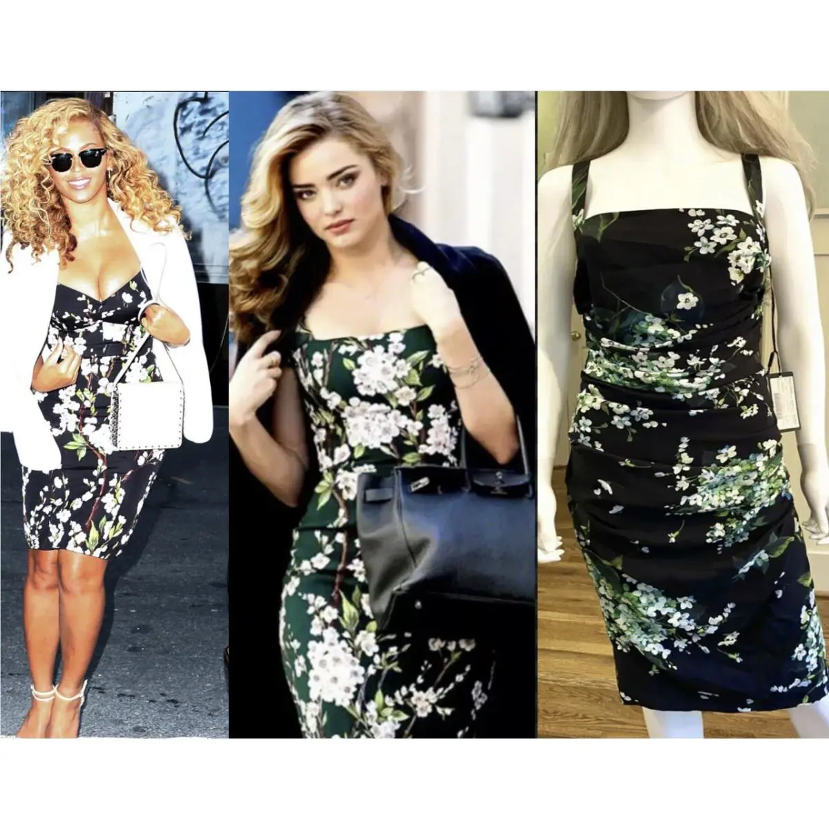 Dolce Gabbana 2016 Floral Print 40 42 2 4 D G S M Midi Dress Top Bag