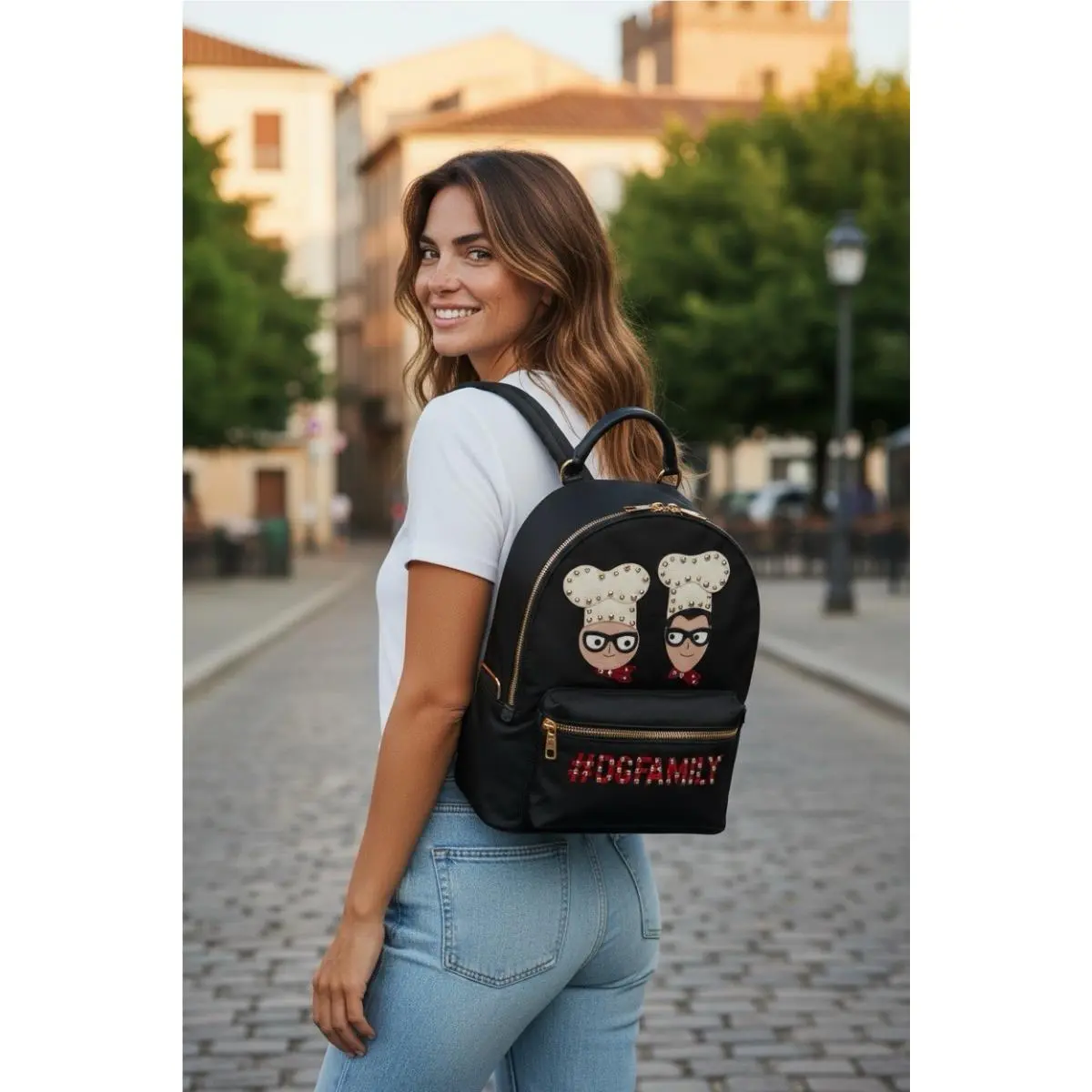 Leather -nylon Dolce Gabbana Vulcano Women’s Backpack