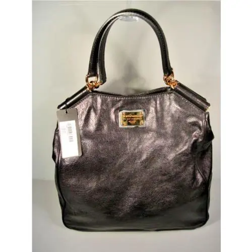 Dolce Gabbana Black Leather X-large Handbag Purse Shopping Tote