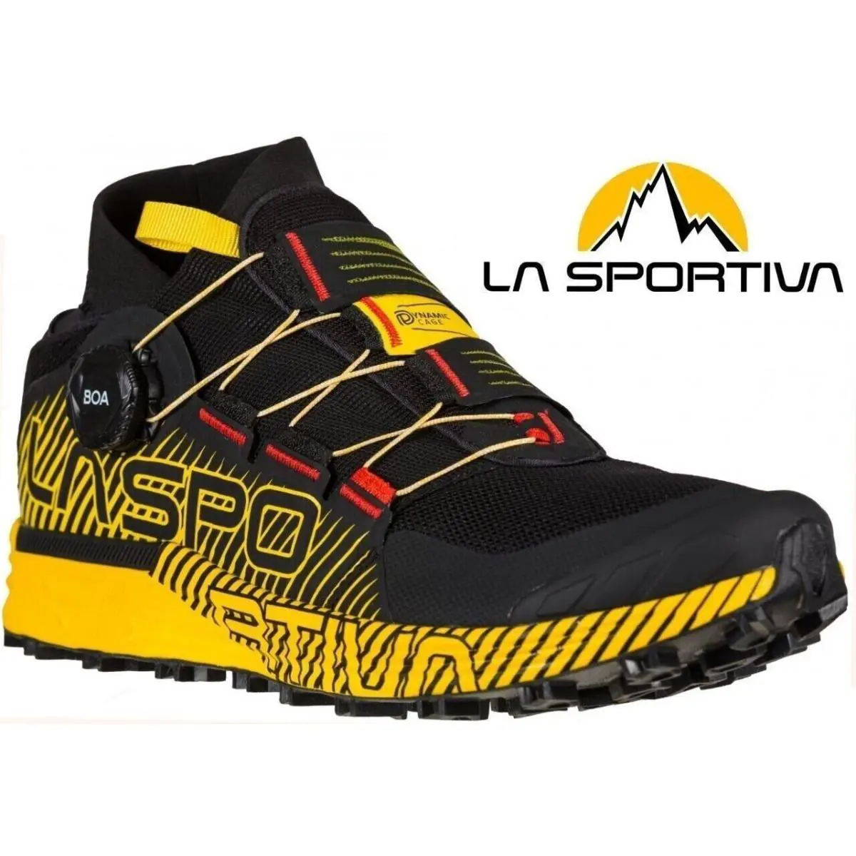 LA Sportiva Cyklon Trail Run Shoe Boa Toe Cap Frixion Mudguard Tread 39 Men 6.5+ - Multicolor