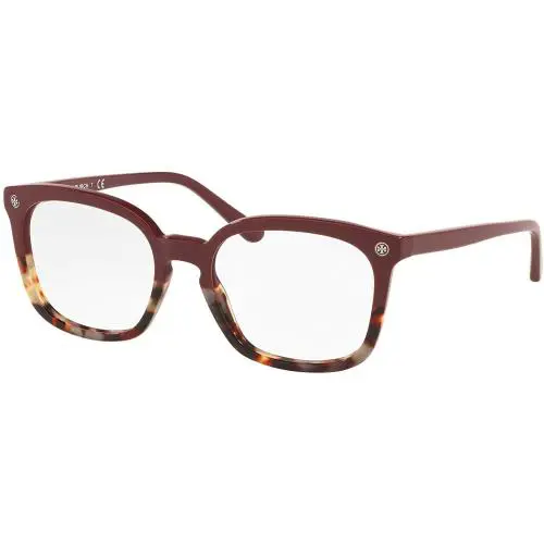 Tory Burch Womens TY2094U Tortoise Rectangle Poly Plastic Glasses 8005-4 - Frame: Bordeaux Red/Porcini Tortoise