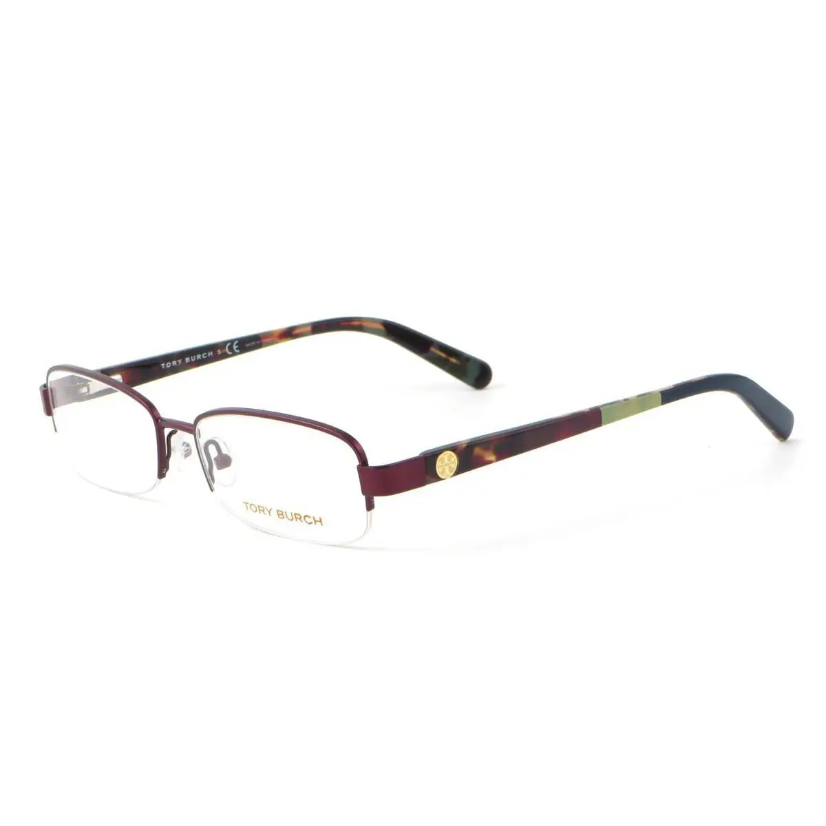 Tory Burch Designer Reading Glasses TY1031-147-50 mm in Red Wine Metal Tortoise