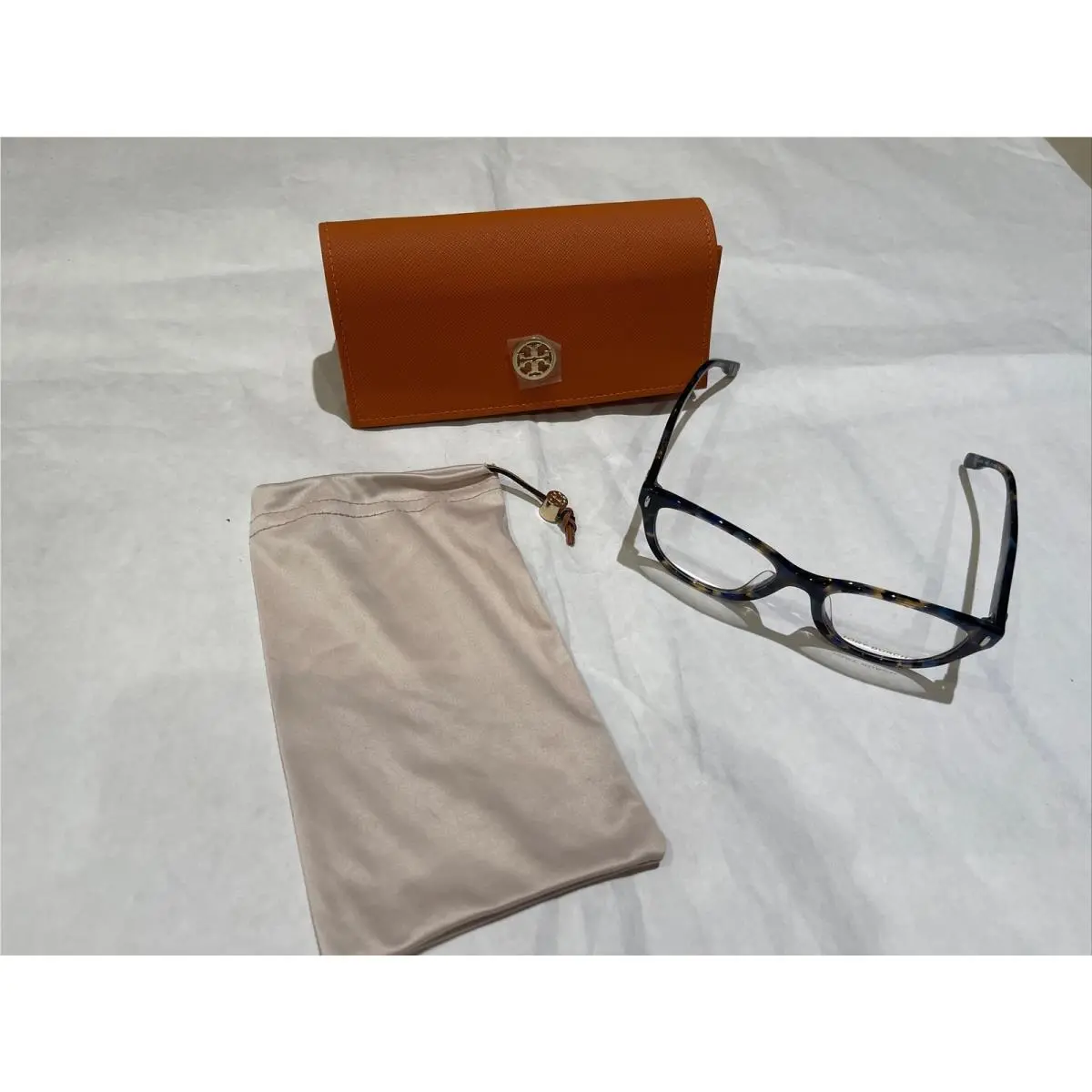 Tory Burch TY2137U 1957 Blue Tortoise Eyeglasses 51-18-140 W/case Cloth