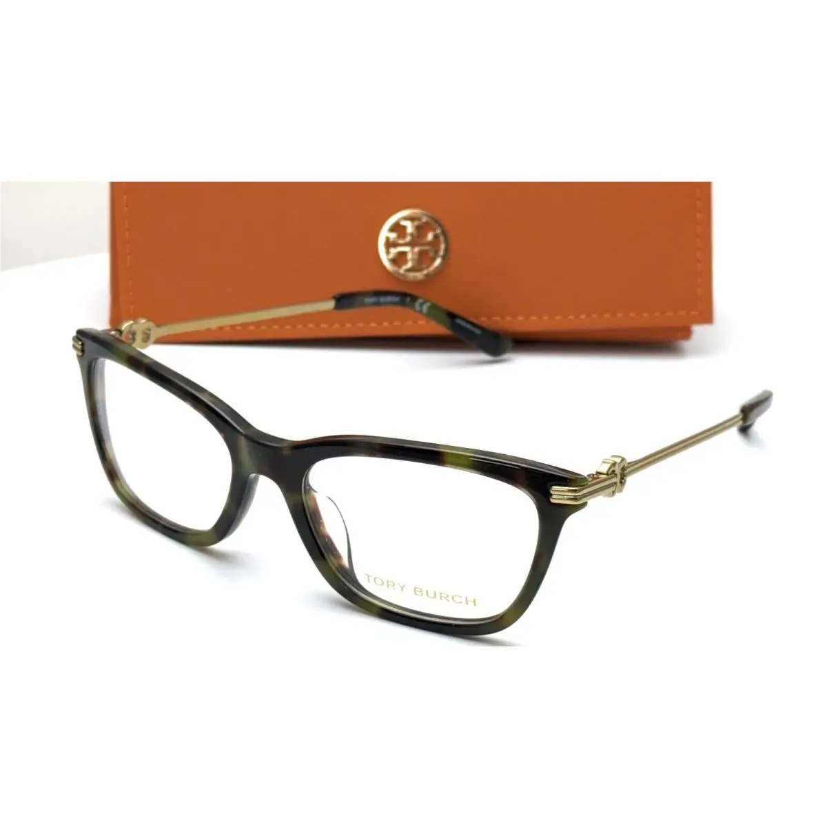 Tory Burch TY2117U 1850 Rectangle Green Tortoise Womens Eyeglasses 53mm