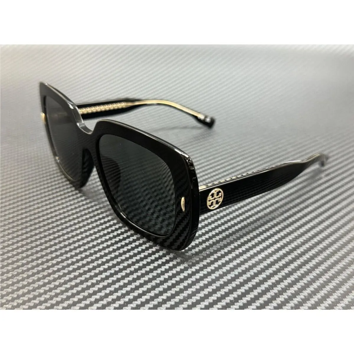 Tory Burch TY7193U 170987 Black Dark Grey Women`s 56 mm Sunglasses