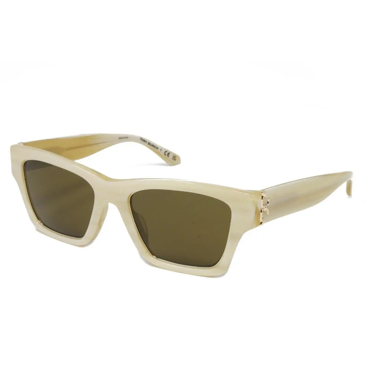 Tory Burch Women`s Sunglasses Square Plastic TY7186U 189073 Ivory Horn 53mm
