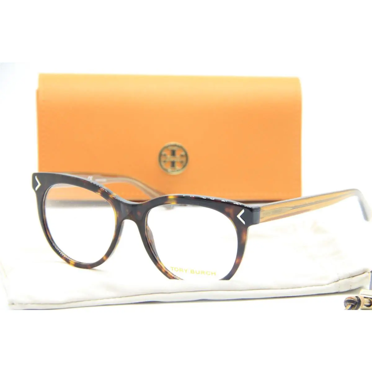 Tory Burch TY 2082 1713 Havana Brown Eyeglasses W/case 52-17