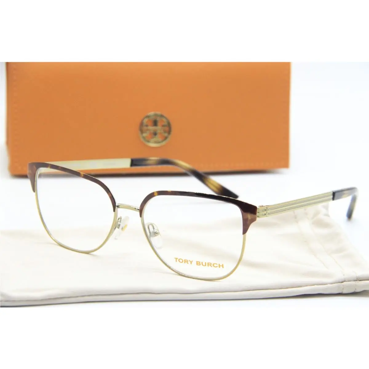 Tory Burch TY 1066 3290 Gold Tortoise Eyeglasses W/case 52-15