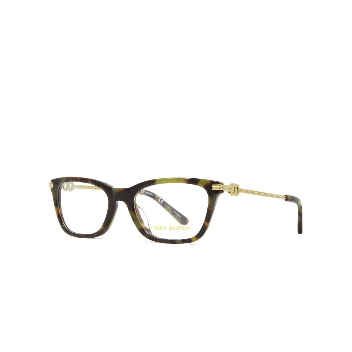 Tory Burch Eyeglasses Women`s Rectangle TY2117U 1850 Green Tortoise 53mm