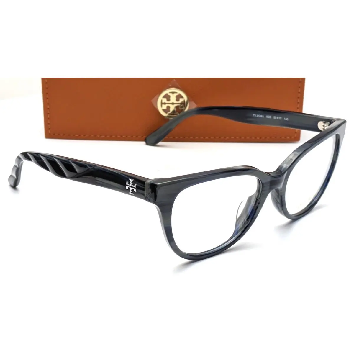 Tory Burch TY2128 1923 Oval Blue Horn Womens Eyeglasses 53mm