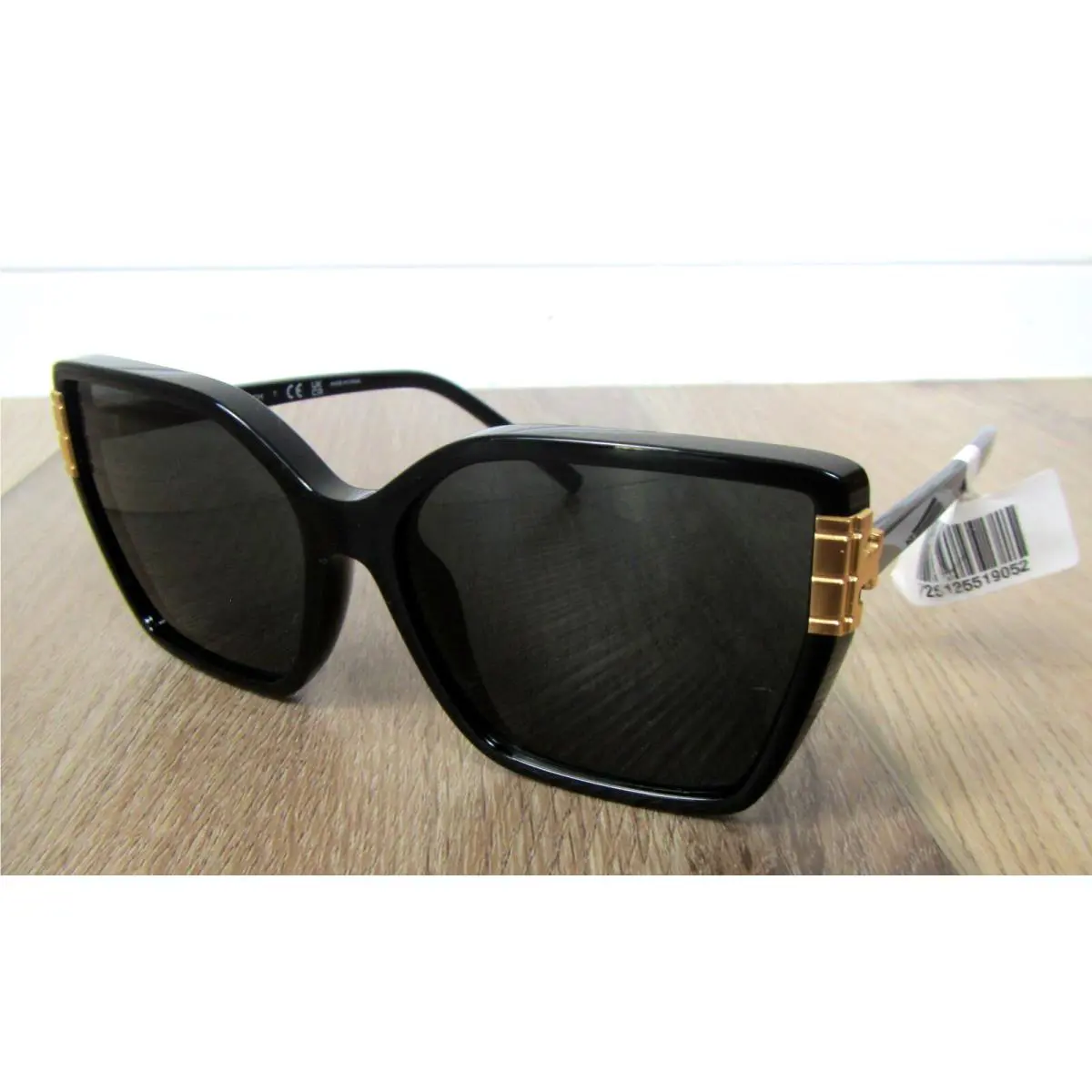 Tory Burch Womens Black Sunglasses TY-9076U Gold Shiny