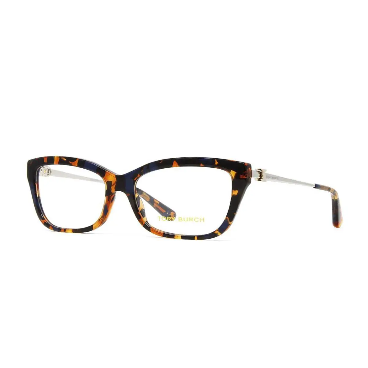Tory Burch Eyeglasses Women`s Cat Eye Blue Amber Tortoise 53mm TY2099-1757