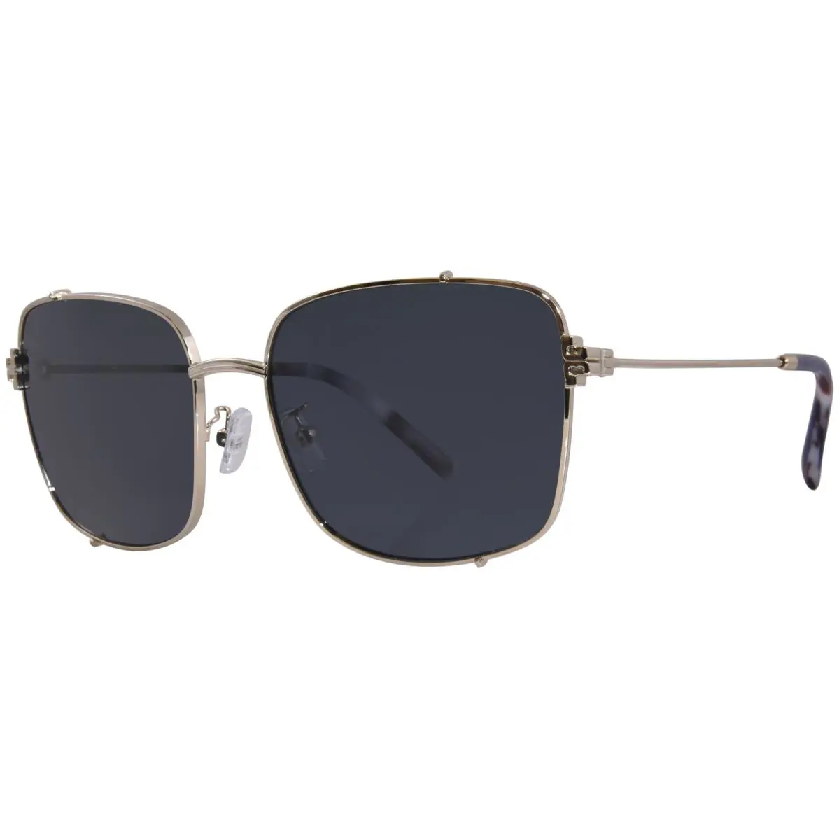 Tory Burch TY6104 334987 Sunglasses Women`s Shiny Light Gold/dark Grey 56mm