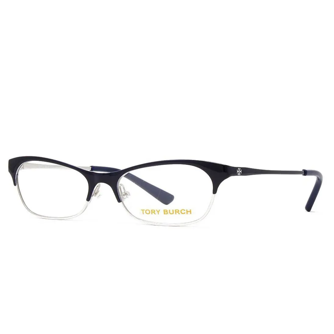 Tory Burch Women`s Eyeglasses Frames TY1065-3284 Silver Shiny Navy 48mm