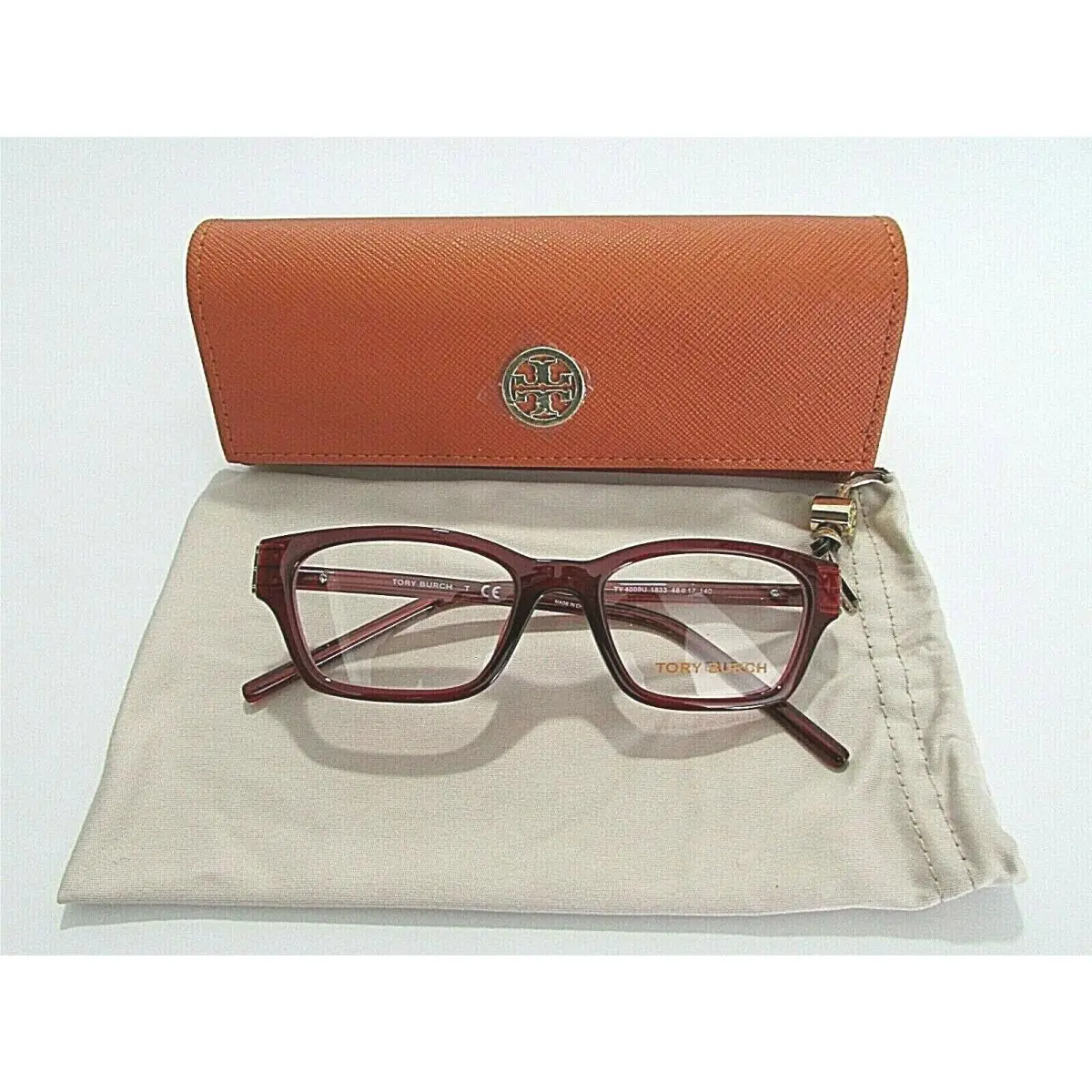 Tory Burch TY4009U TY 4009U 1833 Milky Bordeaux Eyeglasses Rx-able Frame