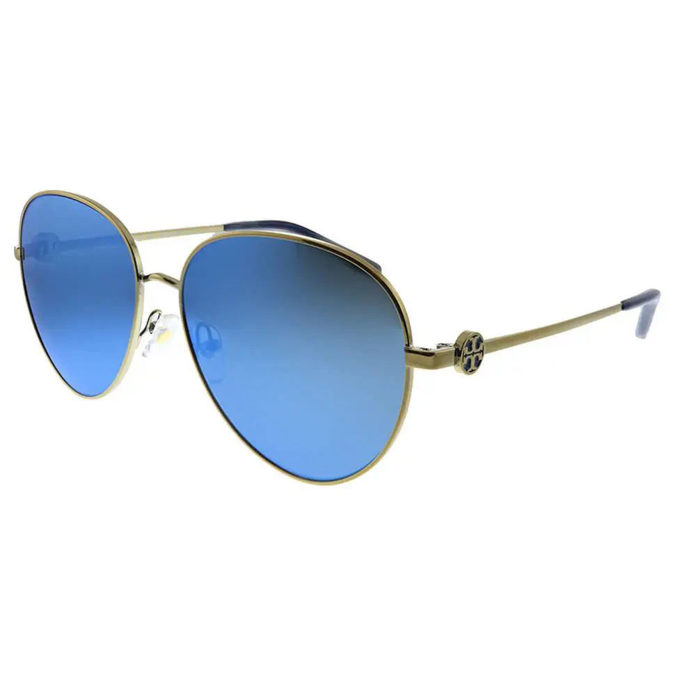 Tory Burch Women`s Gold Aviator Sunglasses TY6082-329655