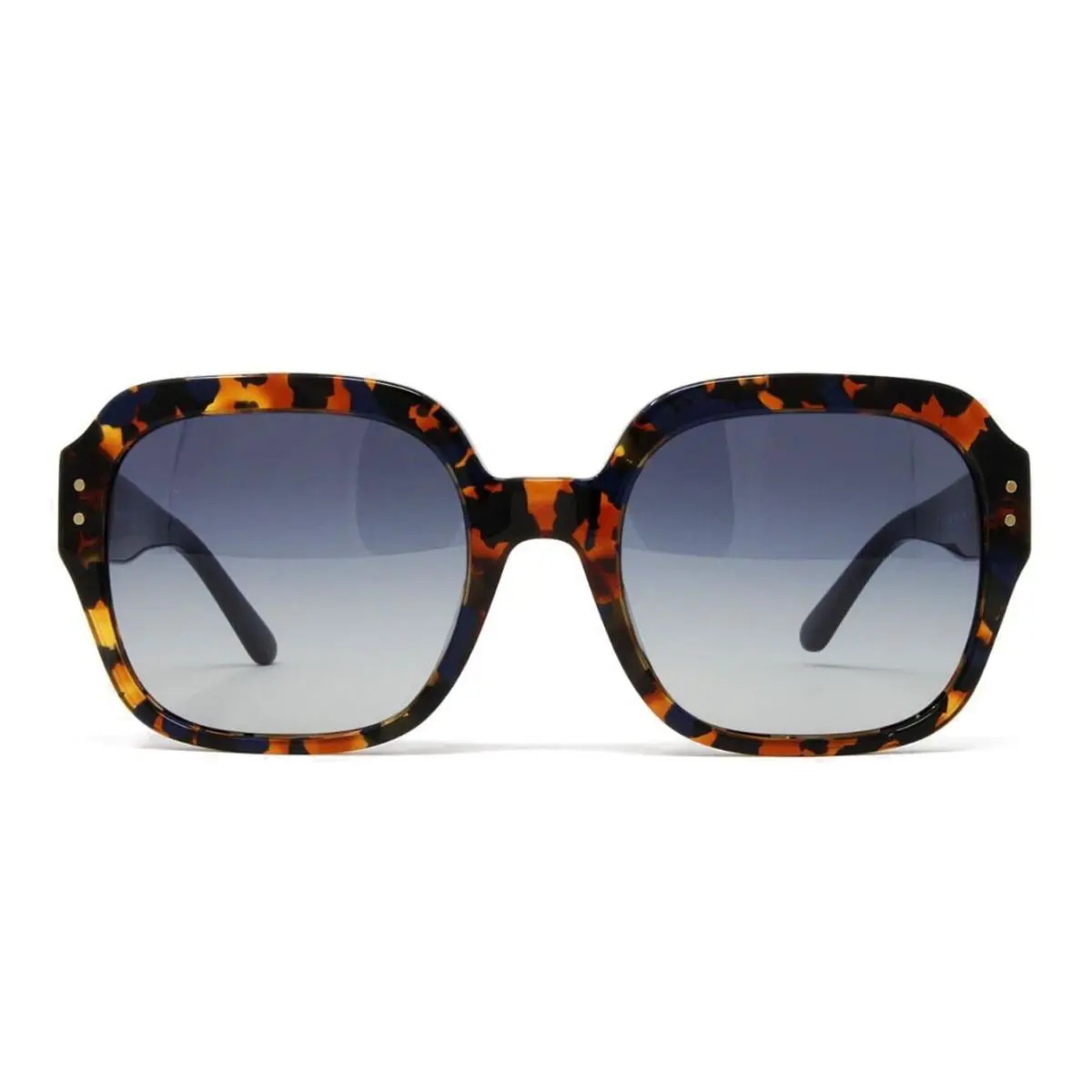Tory Burch Sunglasses Women`s Square TY7143U 18814L Blue Amber Tortoise 56mm
