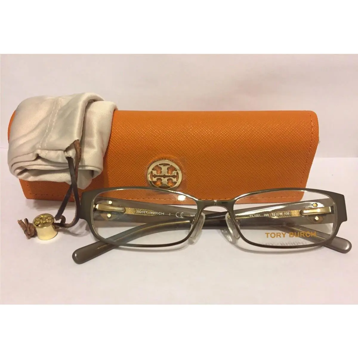 Tory Burch ty 1001 Women`s 295 Taupe/gold Demo Lens Eyeglasses
