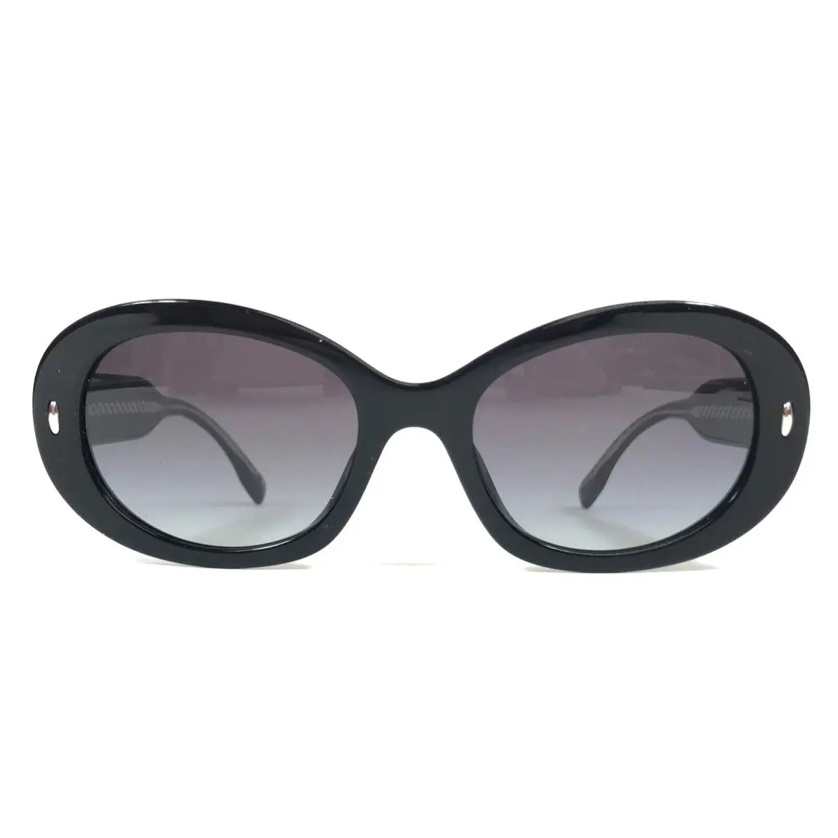 Tory Burch Sunglasses TY7214U 1709/8G Black Oval Frames w/ Grey Gradient Lenses