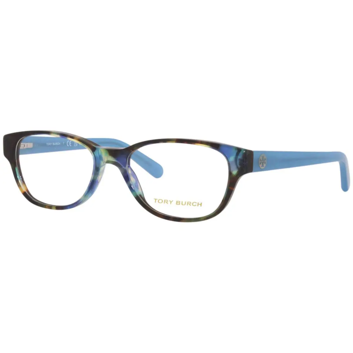 Tory Burch TY2031 3153 Eyeglasses Women`s Blue Brown Tortoise Full Rim 51mm - Frame: Blue, Lens: Demo