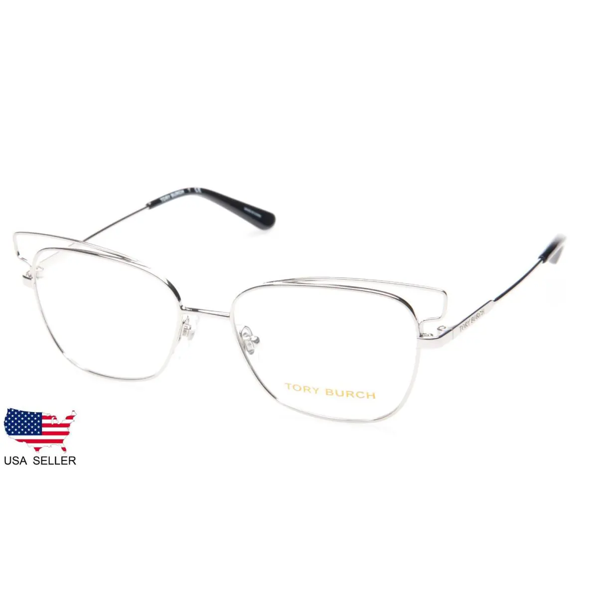 Tory Burch TY1056 3161 Shiny Silver Eyeglasses Glasses Frame 51-16-140 B38mm